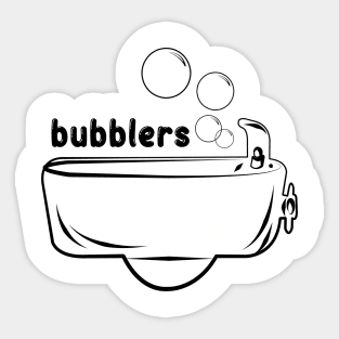 Bubblers (black) Sticker